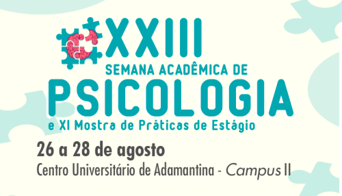 Semana Acadêmica de Psicologia acontece nos dias 26, 27 e 28 de agosto