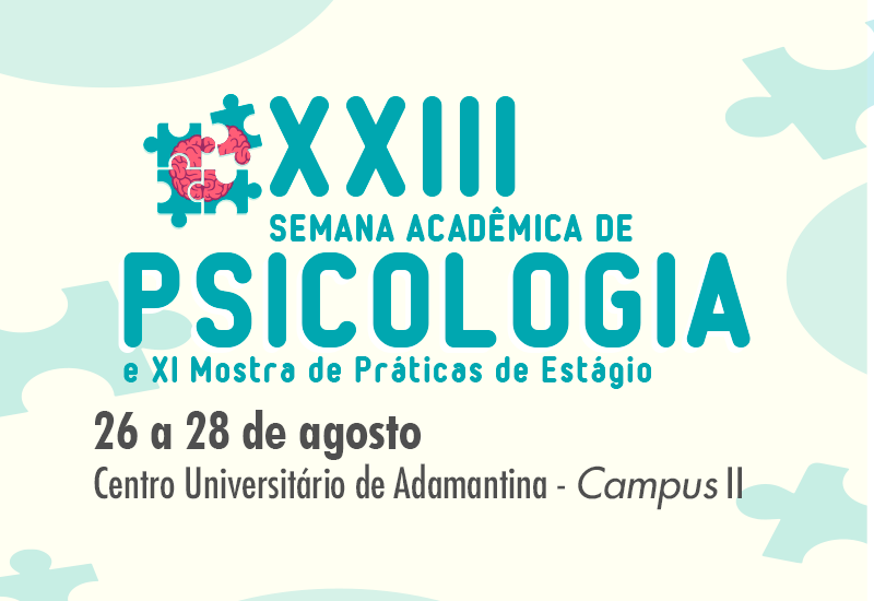 Semana Acadêmica de Psicologia acontece nos dias 26, 27 e 28 de agosto