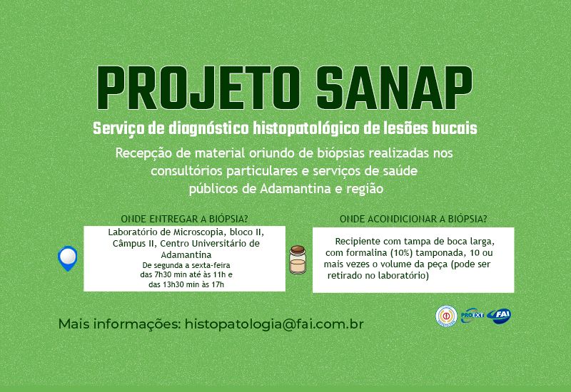 Centro Universitário recebe biópsias de lesões bucais para diagnóstico