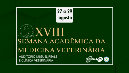Semana Acadêmica de Veterinária promove  palestras e aulas práticas de 27 a 29 de agosto