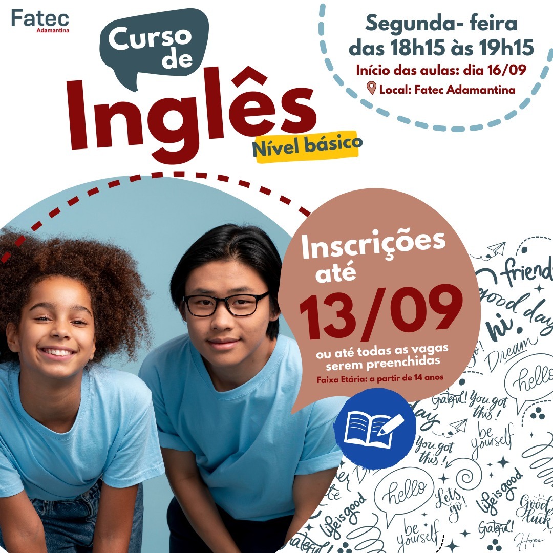 Fatec Adamantina oferece cursos grátis à comunidade: Inglês e Novas Tecnologias Digitais para melhor idade