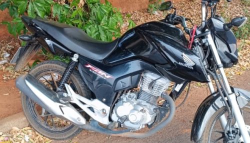 Moto furtada em Adamantina é recuperada pela Polícia Militar em Lucélia