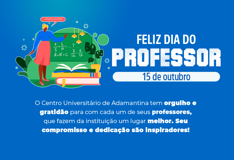 15 de Outubro: Reitoria parabeniza  os docentes pelo Dia do Professor