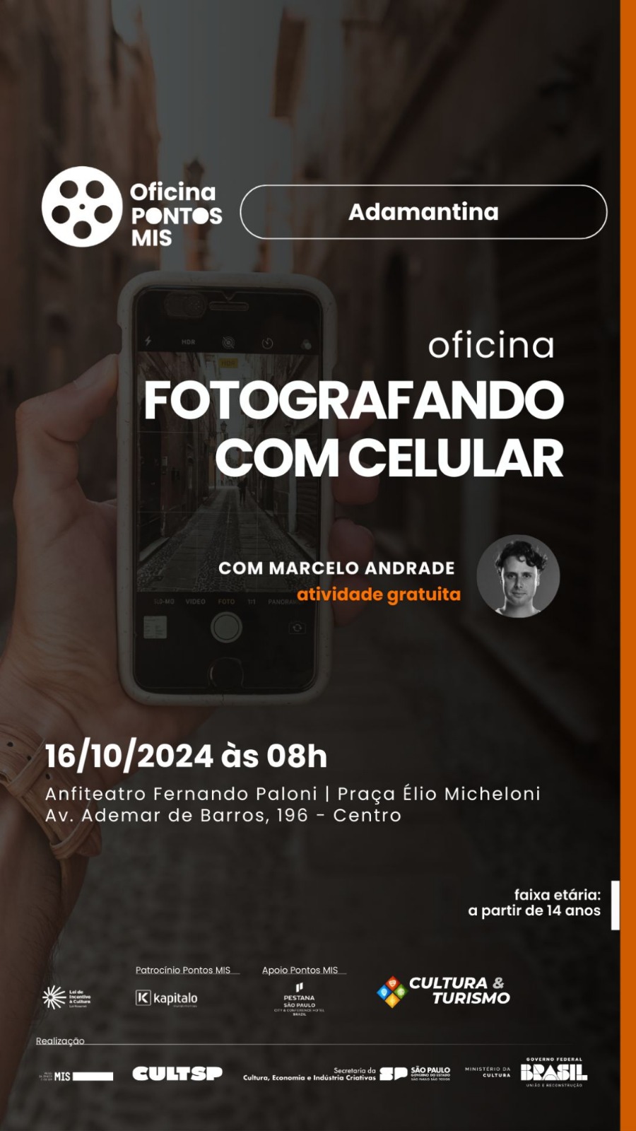Adamantina recebe oficina “Fotografando com o Celular”
