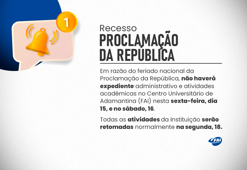 Proclamação da República: Feriado nacional  suspende atividades na sexta e no sábado