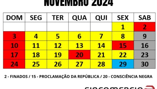 Sincomercio divulga horário do comércio neste mês, em Adamantina