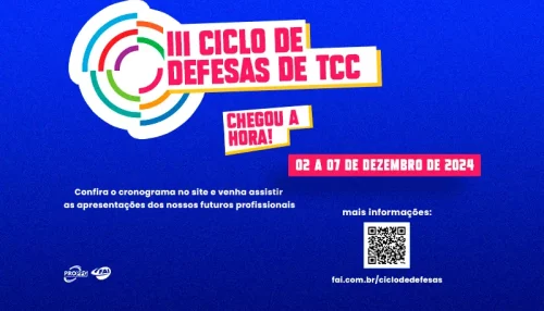 Ciclo de Defesas de TCC da FAI acontece de 2 a 7 de dezembro