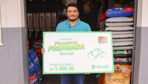 Associado de Tupã é novo ganhador da campanha Poupança Premiada Sicredi