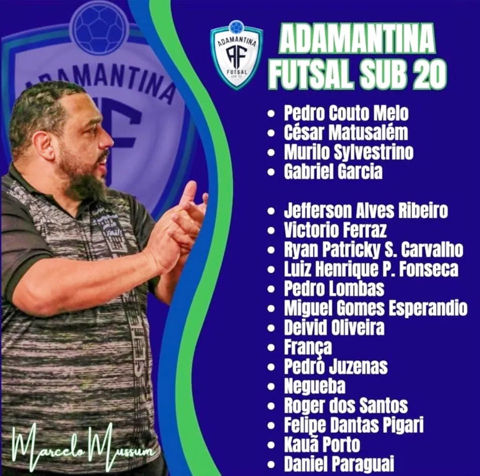 Adamantina Futsal Sub-20 apresenta atletas selecionados para a equipe que vai disputar a Copa Paulista