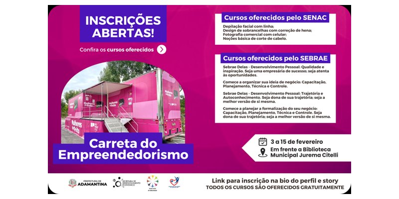 Adamantina recebe carretas da mamografia e do empreendedorismo nesta segunda-feira(3)