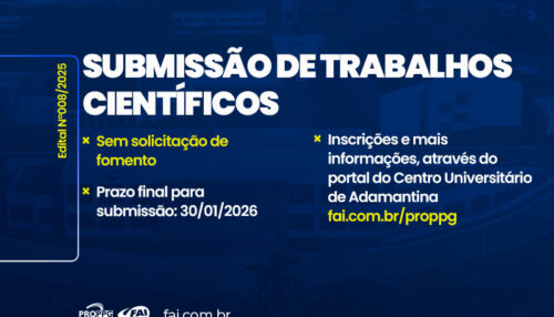 PROPPG disponibiliza edital para submissão de  projetos científicos sem solicitação de fomento