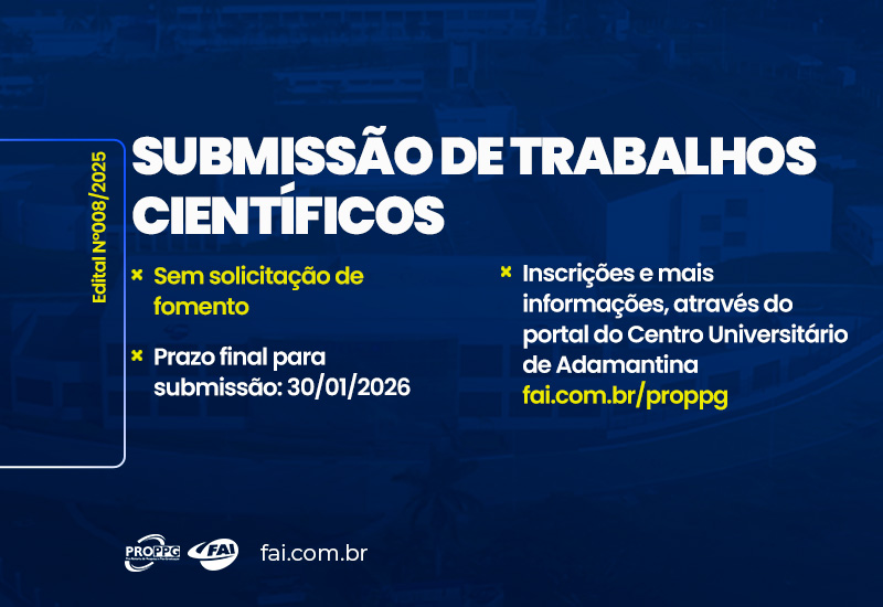 PROPPG disponibiliza edital para submissão de  projetos científicos sem solicitação de fomento