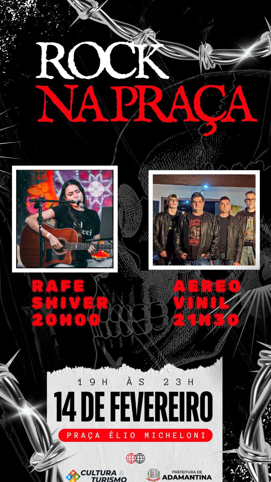 Rock na Praça acontece nesta sexta (14) em Adamantina