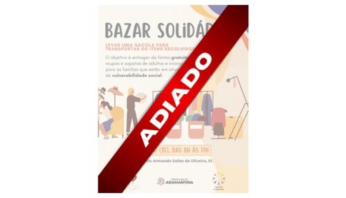 Prefeitura de Adamantina informa adiamento do bazar solidário