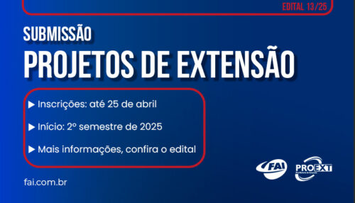 FAI abre edital para submissão de projetos de extensão