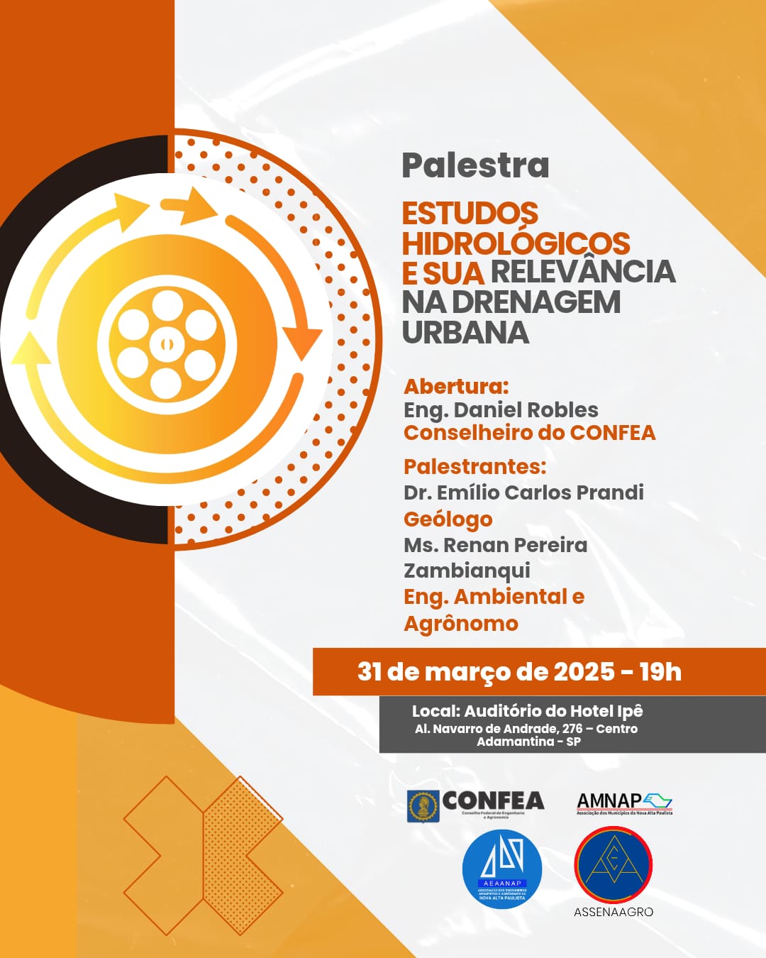 Adamantina sedia hoje palestra sobre identificação de áreas de risco e prevenção de enchentes