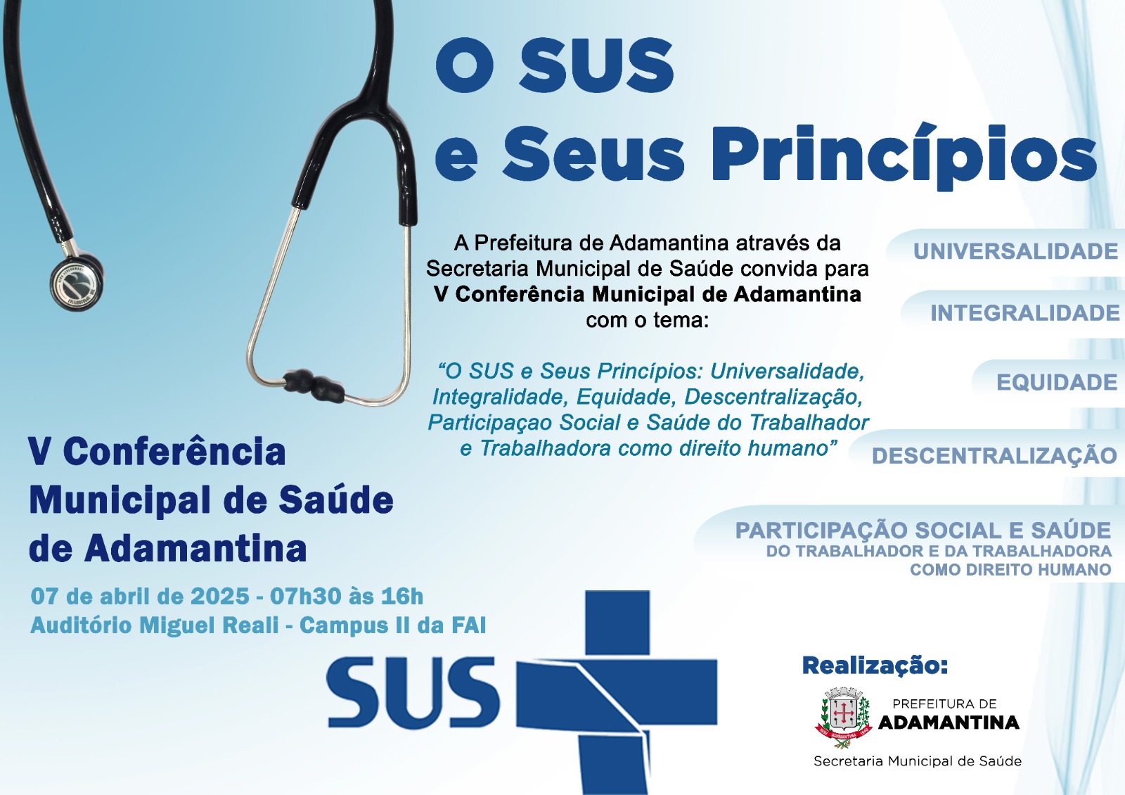 Prefeitura de Adamantina realiza V Conferência Municipal de Saúde