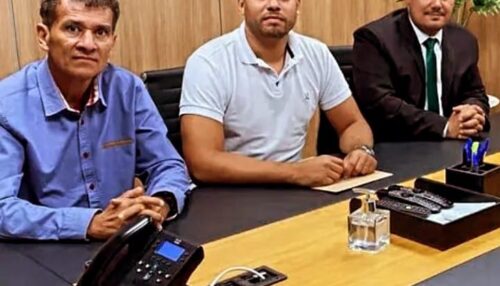 Prefeito de Pacaembu João Francisco e Diretor de Esportes participam de reunião na Federação Paulista