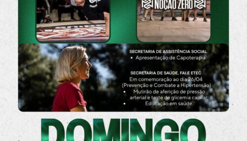 Agenda cultural de abril chega ao fim com mais uma edição do Domingo no Parque