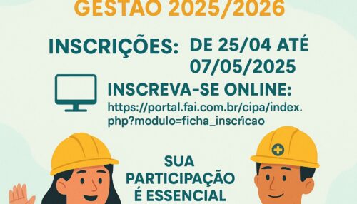 CIPA abre prazo de inscrições de candidaturas  de servidores para a eleição da Gestão 2025/2026