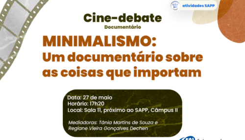 SAPP promove cinedebate sobre minimalismo dia 27