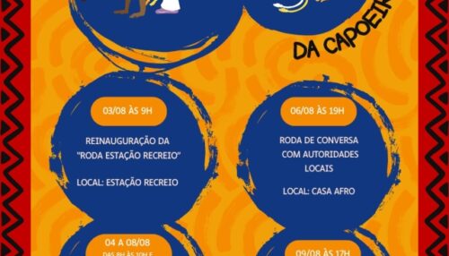 Abertura da “Semana Municipal da Capoeira” ocorre neste domingo (3)