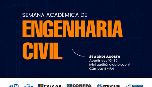 Semana Acadêmica de Engenharia Civil acontece de 25 a 29 de agosto