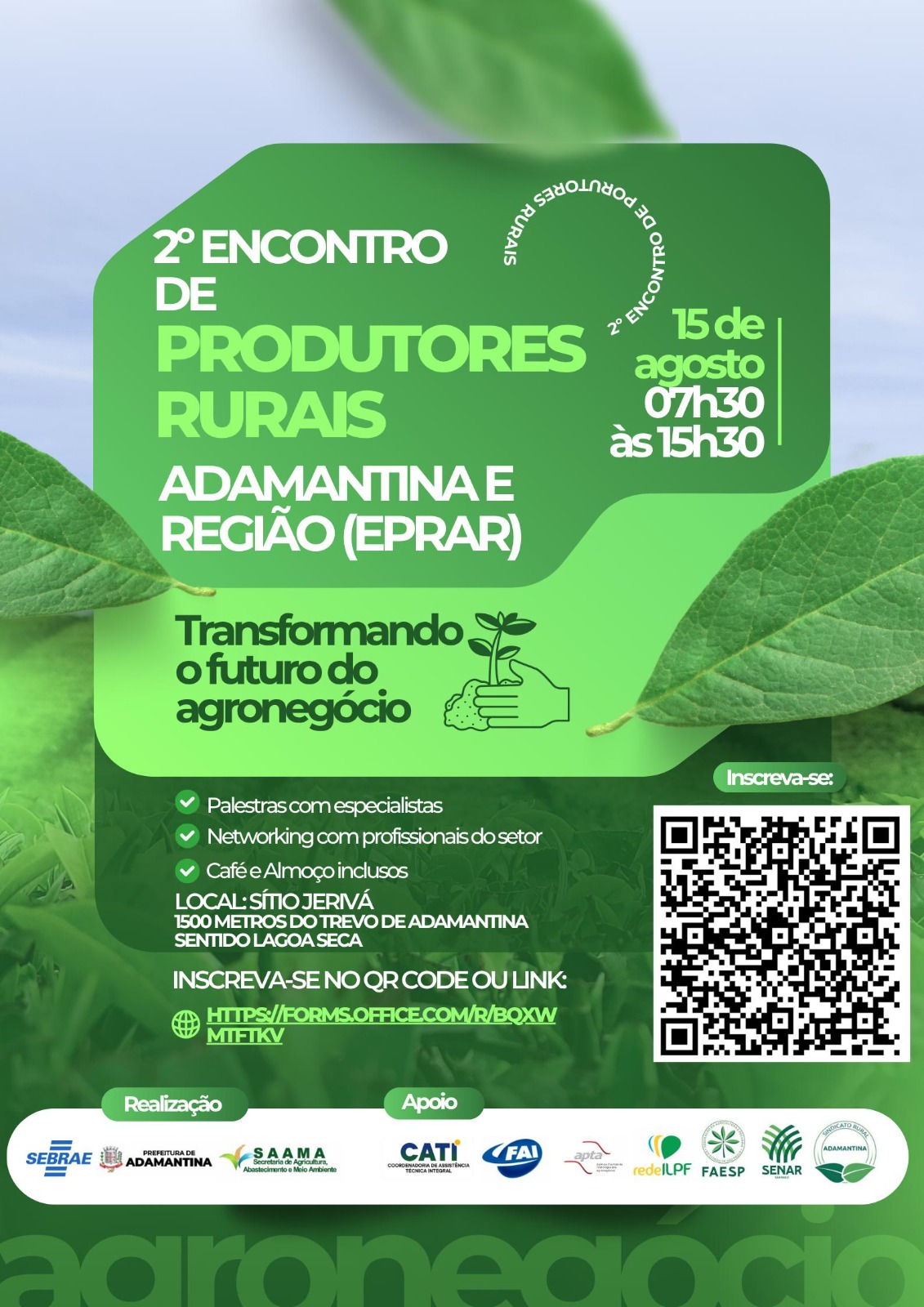 Prefeitura de Adamantina e Sebrae realizam 2º Encontro de Produtores Rurais