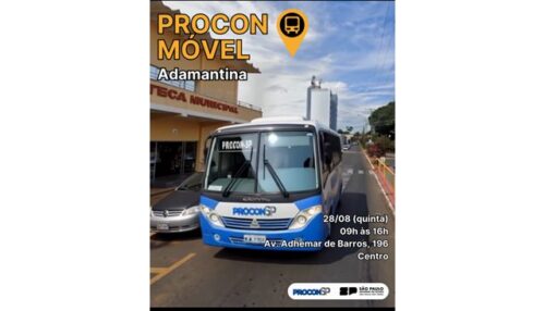 Adamantina recebe unidade móvel do Procon no final do mês de agosto