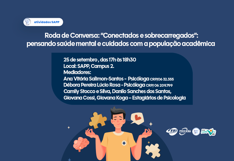 SAPP da FAI promove roda de conversa sobre saúde mental no ambiente universitário
