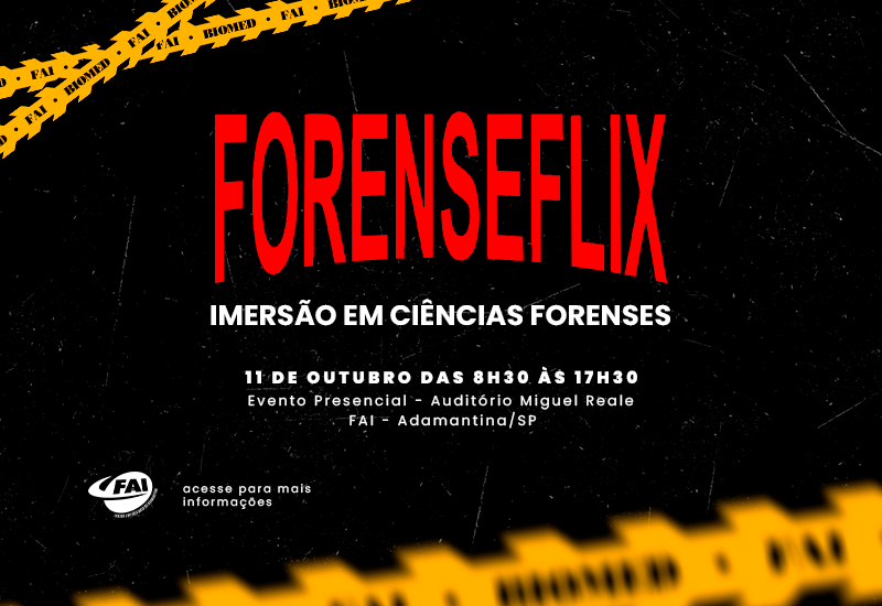 Curso de Biomedicina da FAI promove imersão em Ciências Forenses com o evento 
