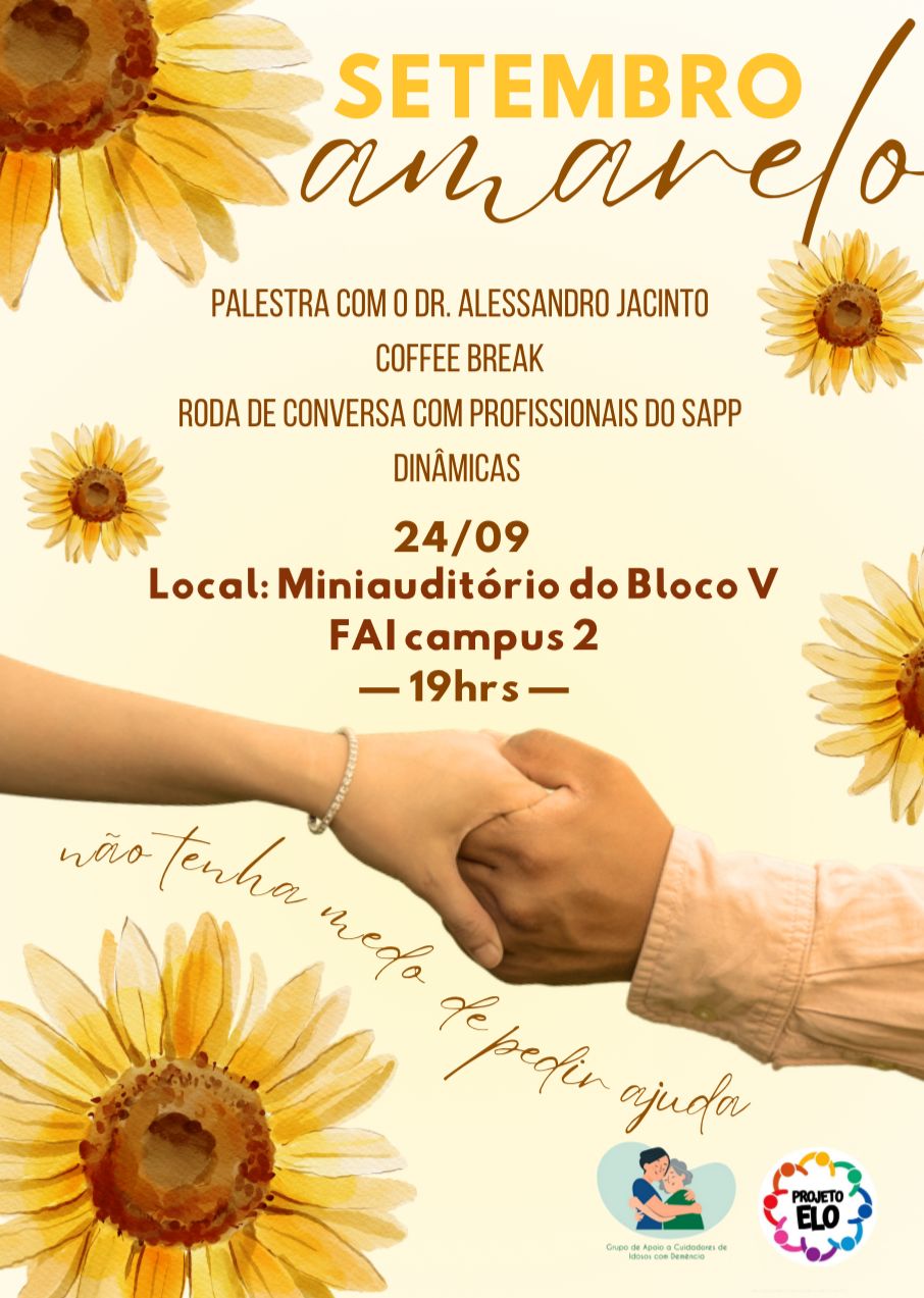 Grupo de Apoio a Cuidadores de Idosos com demência traz como tema o “setembro amarelo”