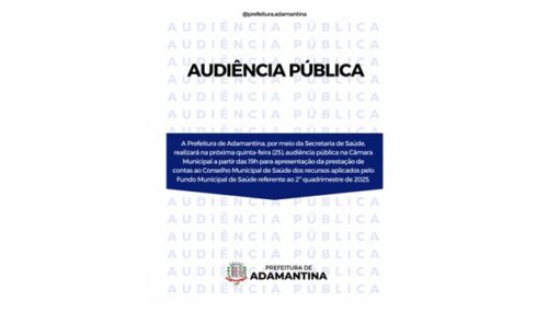 Prefeitura de Adamantina realiza audiência pública
