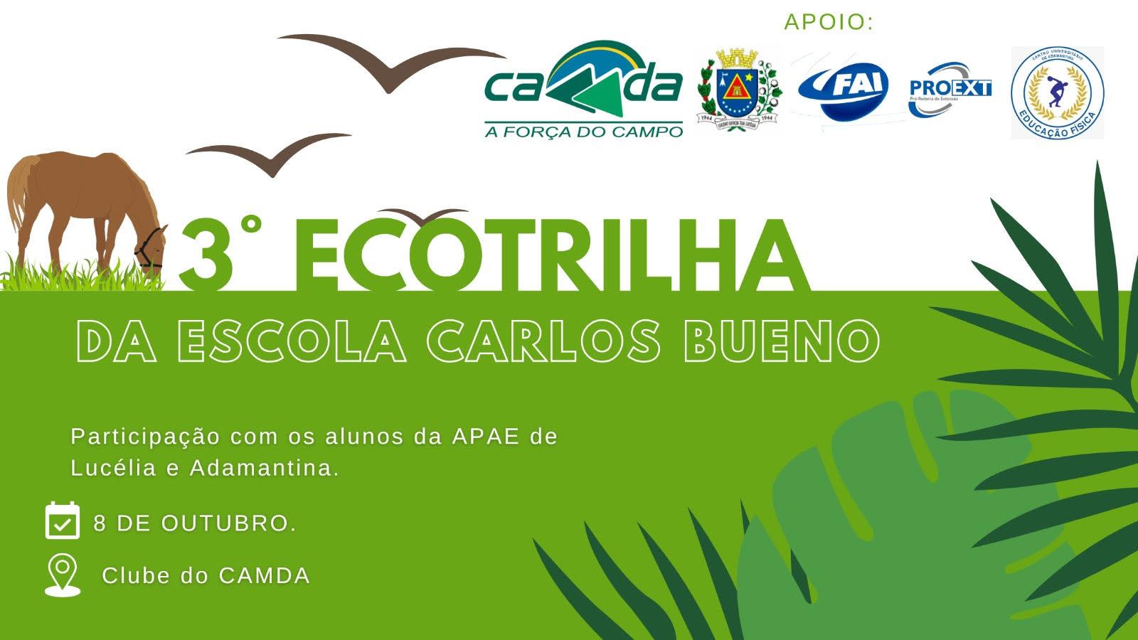 3ª Ecotrilha da EMEF Carlos Bueno acontece na próxima quarta-feira