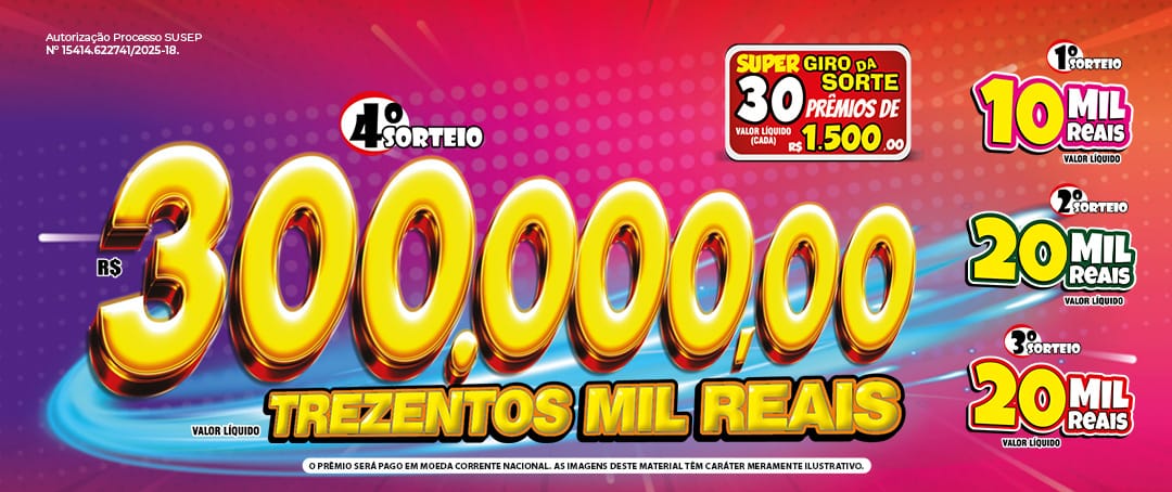 🎉 Morador de Adamantina é premiado com R$ 300 mil no Cia Cap neste domingo