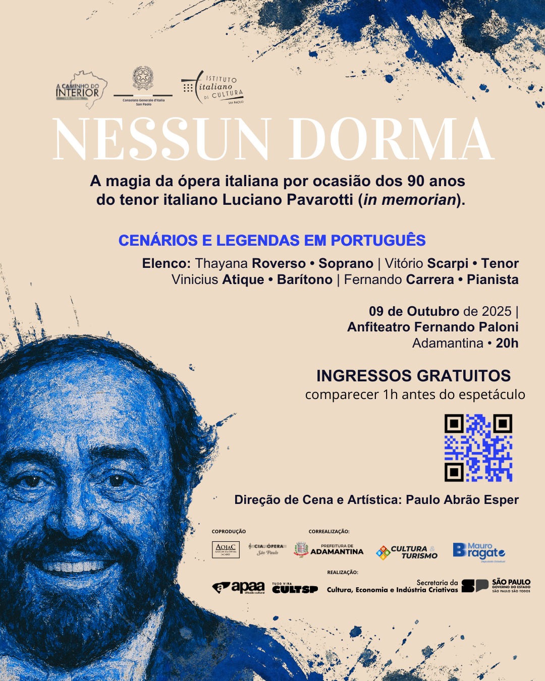 Adamantina recebe ópera italiana Nessun Dorma