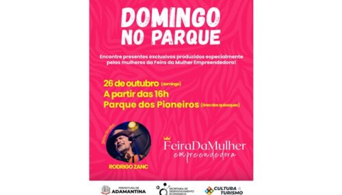 Feira da Mulher Empreendedora acontece neste domingo (26) durante Domingo no Parque