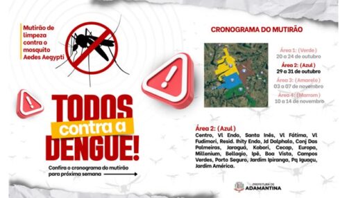 Mutirão de combate ao mosquito Aedes Aegypti continua