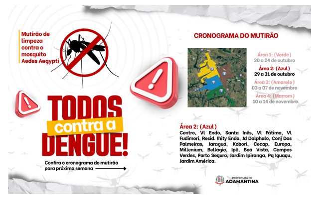 Mutirão de combate ao mosquito Aedes Aegypti continua