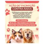 Ação de vacinação antirrábica acontece neste sábado (29) em Adamantina em dois pontos diferentes