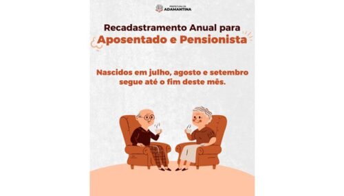 Recadastramento para aposentados e pensionistas que fazem aniversário em julho, agosto e setembro segue até o fim deste mês