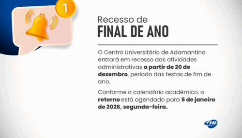 FAI entra em recesso de fim de ano a partir de 20 de dezembro