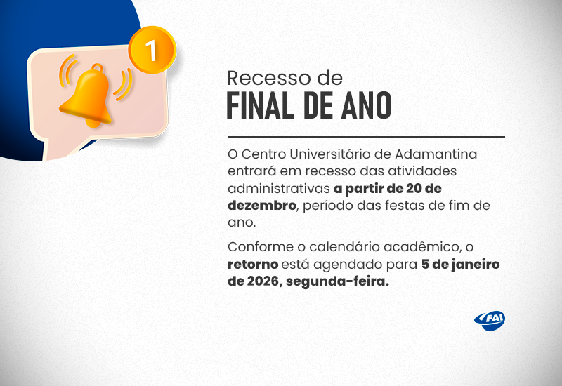 FAI entra em recesso de fim de ano a partir de 20 de dezembro
