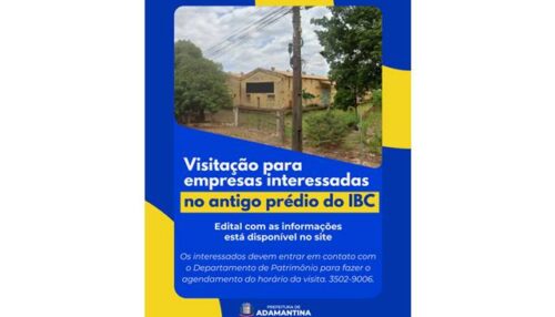 Visitação para empresas interessadas no antigo prédio do IBC continua aberta
