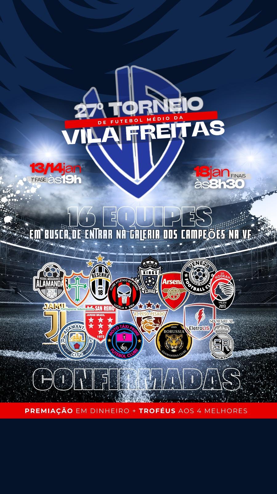 Reunião define tabela do 27º Torneio Regional de Futebol Médio da Vila Freitas de Adamantina