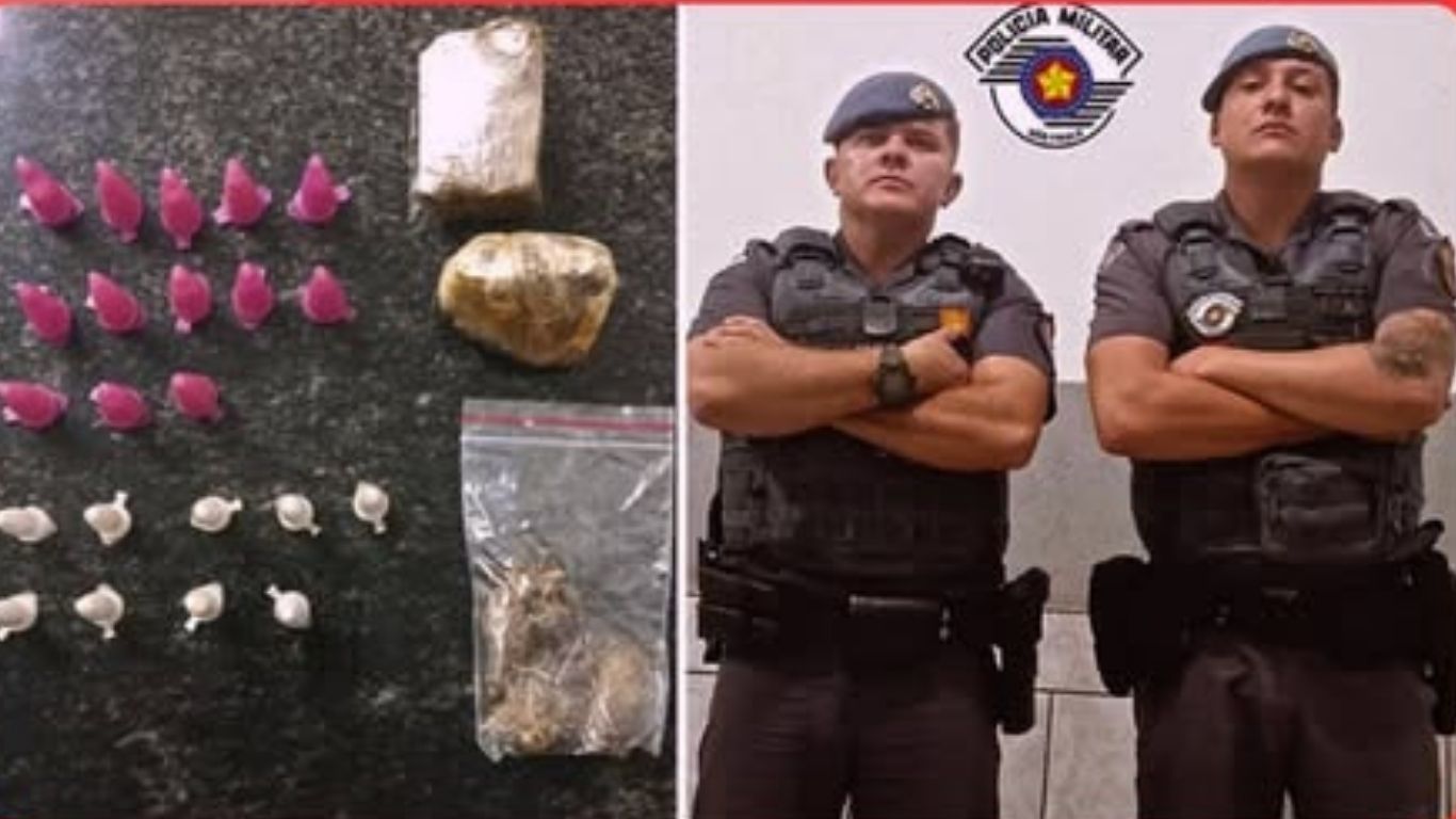 Homem é preso por tráfico de drogas durante patrulhamento da PM em Iacri