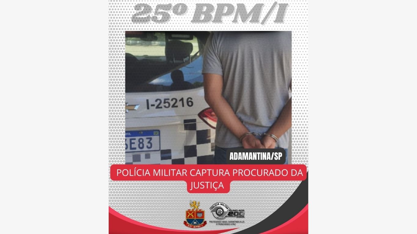 Polícia Militar captura procurado da Justiça em Adamantina