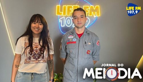 Sargento Gabriel Valente do Corpo de Bombeiros orienta sobre prevenção de afogamentos