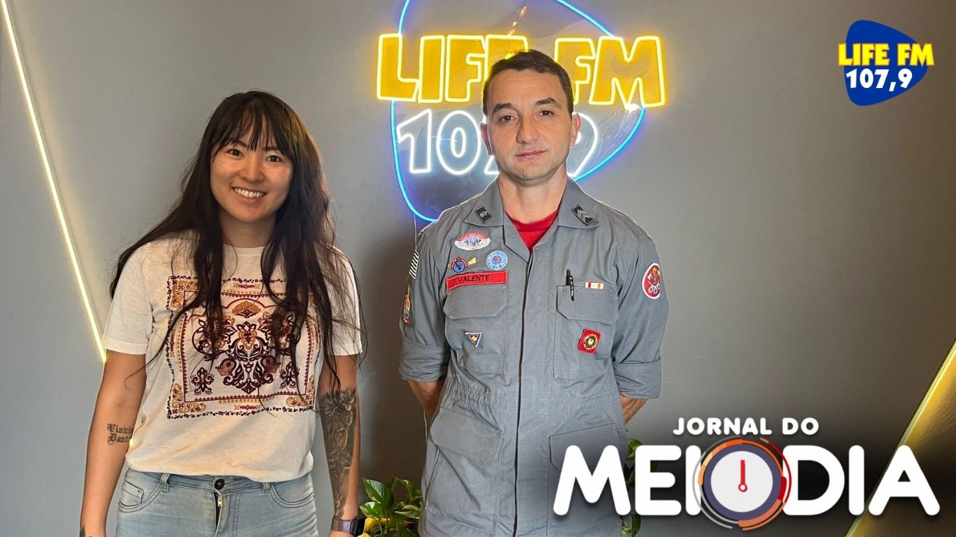 Sargento Gabriel Valente do Corpo de Bombeiros orienta sobre prevenção de afogamentos