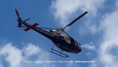 Com apoio do Águia, Polícia Militar atende ocorrência de roubo em oficina de jóias em Osvaldo Cruz
